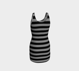 Micro Checkered Striped Bodycon Dress - Objet D'Art