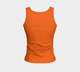Orange Floral Fitted Tank Top - Objet D'Art