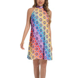 Tie Back Halter Neck Flared Dress - Objet D'Art