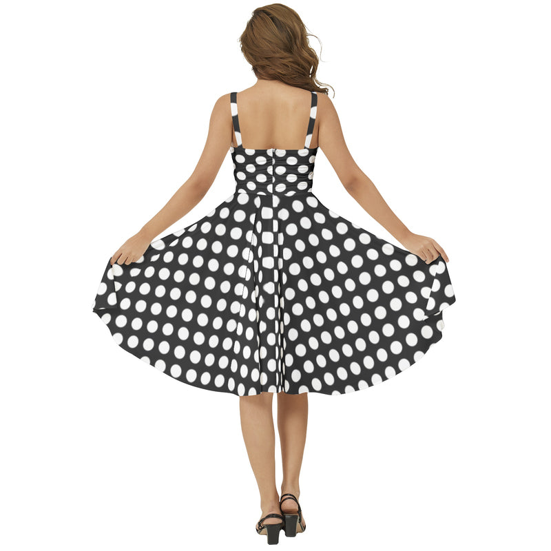 Chic Polka Dot Midi Dress - Objet D'Art