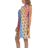 Tie Back Halter Neck Flared Dress - Objet D'Art