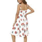 Sleeveless Square Neck Flare Hem Midi Dress - Objet D'Art