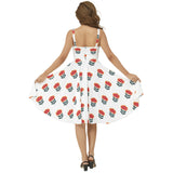 Sleeveless Square Neck Flare Hem Midi Dress - Objet D'Art