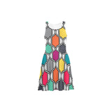ogee colorful print Atalanta Sundress (Model D04) - Objet D'Art