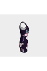 Plum Floral Bodycon Dress - Objet D'Art