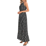 Strike While the Iron Is Hot Ruffle Hem Halter Neck Maxi Dress - Objet D'Art