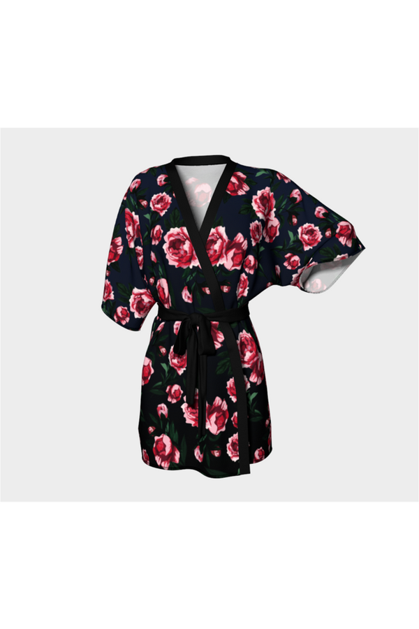 Roses at Midnight Kimono Robe - Objet D'Art