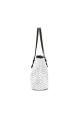 Floral Leather Tote Bag/Small (Model 1651) - Objet D'Art