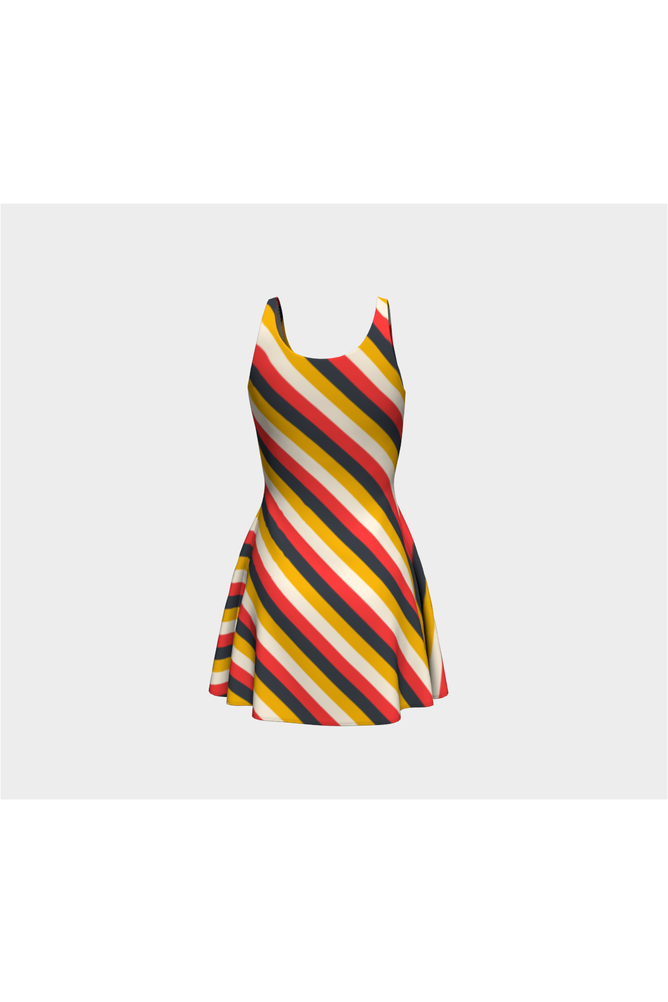 Bold Sultry Stripes Flare Dress - Objet D'Art Online Retail Store