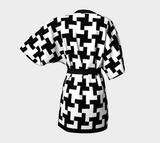 Houndstooth Kimono Robe - Objet D'Art