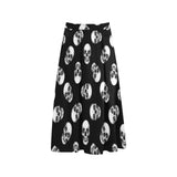 Skull Mnemosyne Women's Crepe Skirt (Model D16) - Objet D'Art