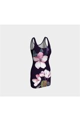Plum Floral Bodycon Dress - Objet D'Art