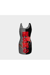 Red Parrot on the Branch of a Tree Bodycon Dress - Objet D'Art