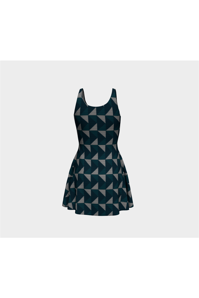 Right Angles Right Time Flare Dress - Objet D'Art