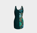 Floral Silhouette Bodycon Dress - Objet D'Art