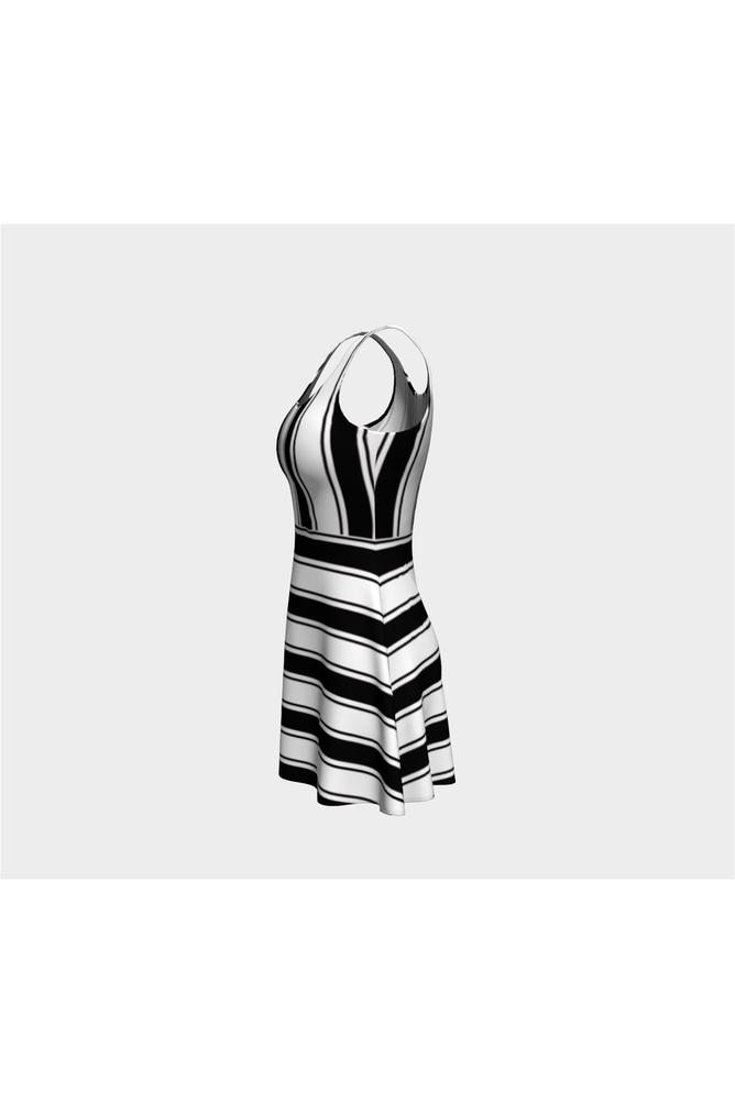 Boldly Striped Flare Dress - Objet D'Art