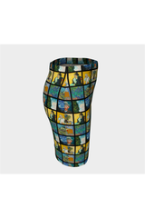 Van Gogh Expo Fitted Skirt - Objet D'Art