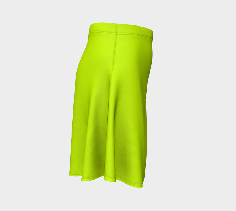 Lime Green Flare Skirt - Objet D'Art