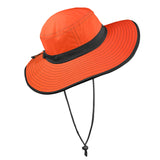 burnt orange gradient top print Wide Brim Bucket Hat - Objet D'Art