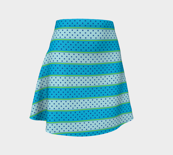 Striped Polkadot Flare Skirt - Objet D'Art