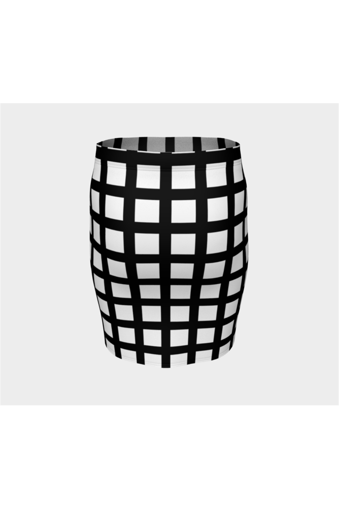 Square Biz Fitted Skirt - Objet D'Art