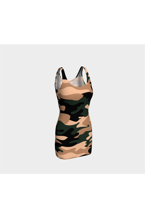 Nude Tone Camouflage Bodycon Dress - Objet D'Art