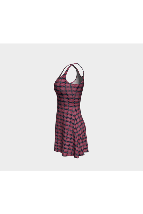 Honeycomb Plaid Flare Dress - Objet D'Art