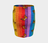 Butterflies & Rainbows Fitted Skirt - Objet D'Art