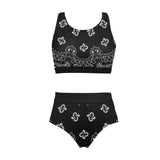 black 2 9k Crop Top Bikini Set (Model S21) - Objet D'Art