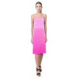 fushcia ombre striped print 2 Alcestis Slip Dress (Model D05) - Objet D'Art