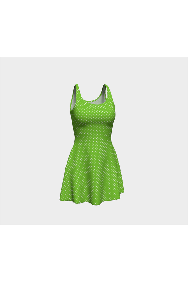 Green Polka Dash Flare Dress - Objet D'Art