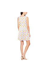 Valentine's Day Candy Print Thea Sleeveless Skater Dress - Objet D'Art