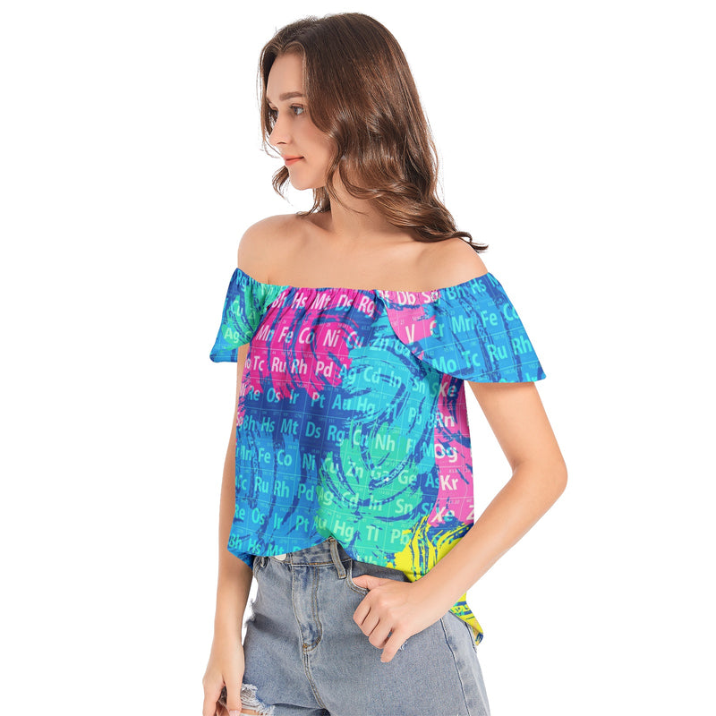 Periodic Table Women's Off The Shoulder Top - Objet D'Art