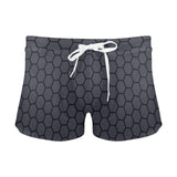 hex gray print Men's Swim Trunks with Zipper Pocket (Model L71) - Objet D'Art