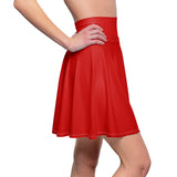 Rose Lattice Red Women's Skater Skirt - Objet D'Art