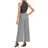 Halter Neck Buckle Belted Jumpsuit - Objet D'Art