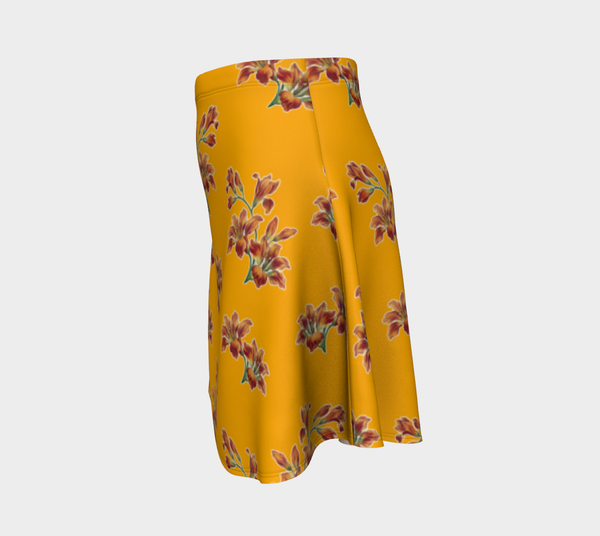 Orange Lily Flare Skirt - Objet D'Art