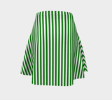 Mint Striped Flare Skirt - Objet D'Art