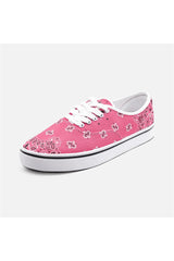 Pink Bandana Unisex Canvas Sneakers - Objet D'Art