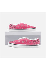 Pink Bandana Unisex Canvas Sneakers - Objet D'Art