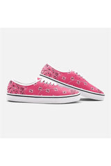 Pink Bandana Unisex Canvas Sneakers - Objet D'Art