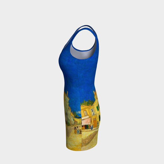 The Yellow House by Van Gogh Bodycon Dress - Objet D'Art