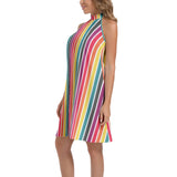 Tie Back Halter Neck Flared Dress - Objet D'Art