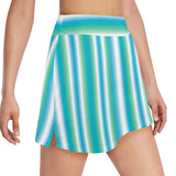 biscayne atoll white pattern print Women's Golf Skirt with Pockets (Model D64)