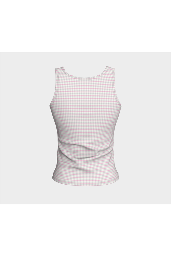 Pink Shepherd's Check Fitted Tank Top - Objet D'Art