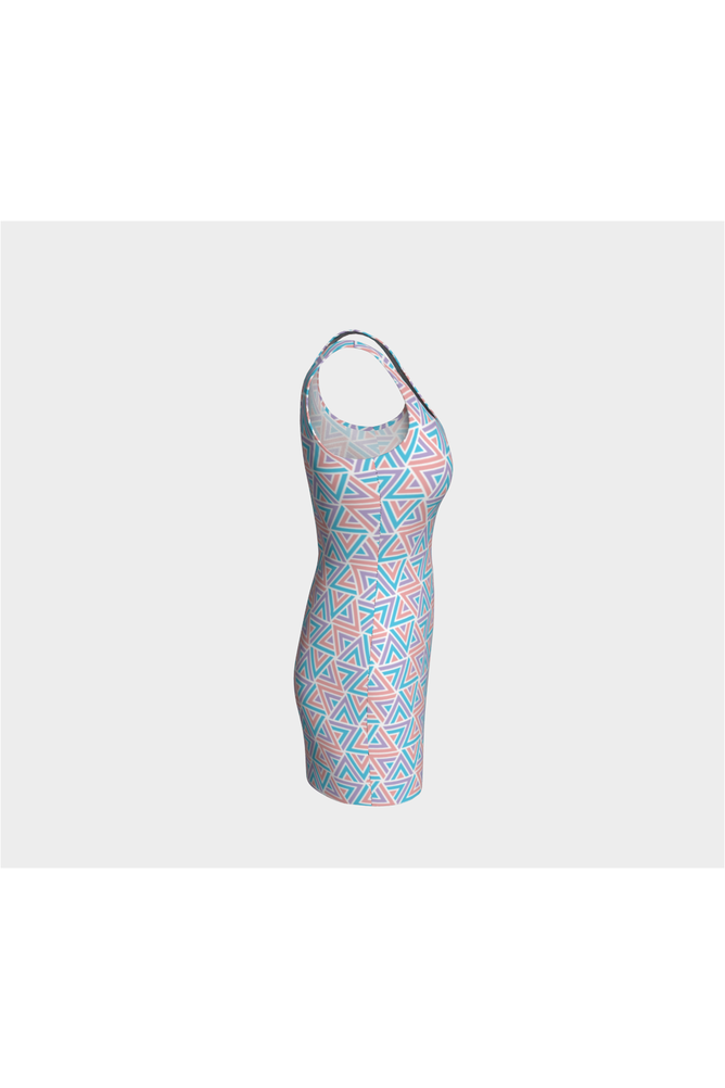 Pastel Trigonomety Bodycon Dress - Objet D'Art