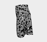 Numbers Print Flare Skirt - Objet D'Art