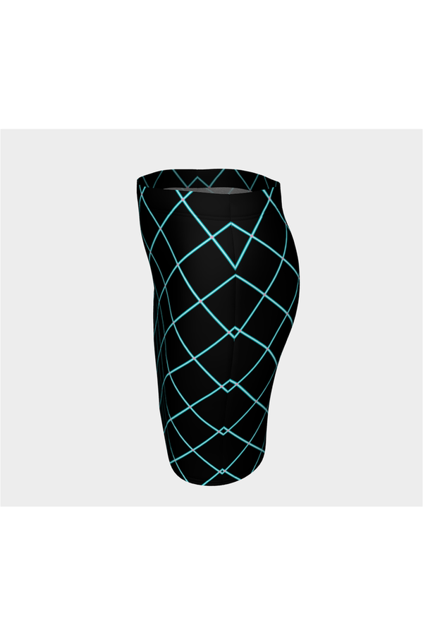 Aqua Grid Fitted Skirt - Objet D'Art