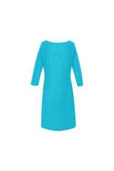 Blue Atoll Rhea Loose Round Neck Dress - Objet D'Art