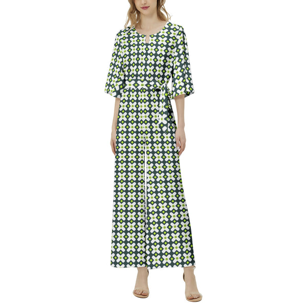 x Factor Dolman Sleeve Belted Wide Leg Jumpsuit - Objet D'Art
